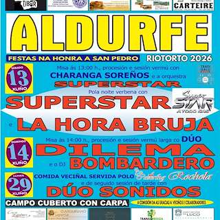 Fechas, información, programa, cartel, imágenes, mapa y ubicación de San Pedro de Aldurfe (2026) en Riotorto
