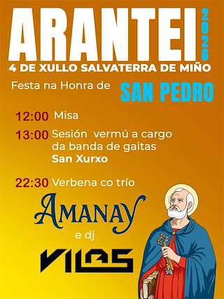 Fechas, información, programa, cartel, imágenes, mapa y ubicación de San Pedro de Arantei (2026)  en  Salvaterra do Miño