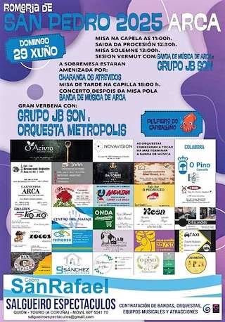 Fechas, información, programa, cartel, imágenes, mapa y ubicación de San Pedro de Arca  en  O Pino