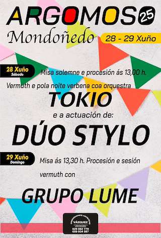 Fechas, información, programa, cartel, imágenes, mapa y ubicación de San Pedro de Argomoso  en  Mondoñedo