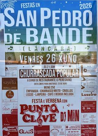 Fechas, información, programa, cartel, imágenes, mapa y ubicación de San Pedro de Bande (2026)  en  Láncara