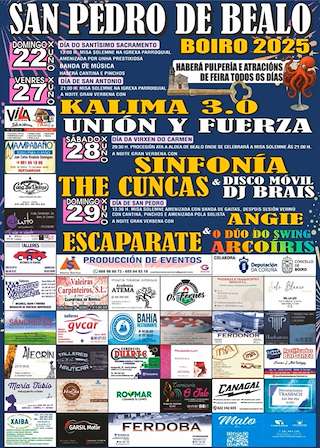 Fechas, información, programa, cartel, imágenes, mapa y ubicación de San Pedro de Bealo  en  Boiro