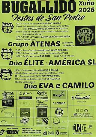 Fechas, información, programa, cartel, imágenes, mapa y ubicación de San Pedro de Bugallido (2026) en Ames