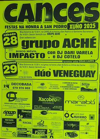 Fechas, información, programa, cartel, imágenes, mapa y ubicación de San Pedro de Cances  en  Carballo