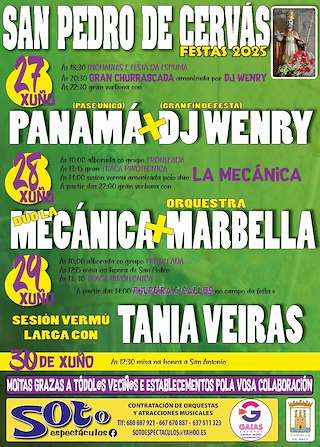 Fechas, información, programa, cartel, imágenes, mapa y ubicación de San Pedro de Cervás  en  Ares