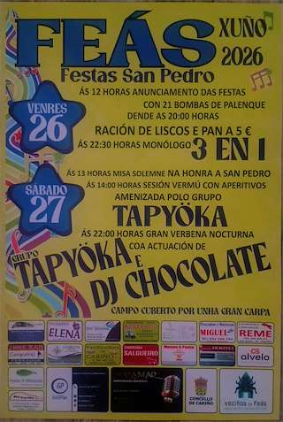 Fechas, información, programa, cartel, imágenes, mapa y ubicación de San Pedro de Feás (2026) en Cariño