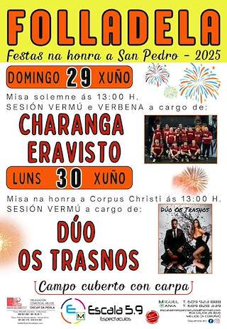 Fechas, información, programa, cartel, imágenes, mapa y ubicación de San Pedro de Folladela  en  Melide