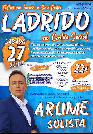 Fechas, información, programa, cartel, imágenes, mapa y ubicación de San Pedro de Ladrido (2026) en Ortigueira