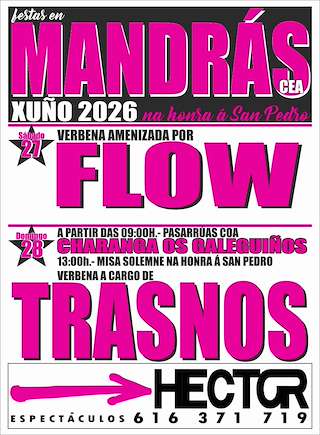 Fechas, información, programa, cartel, imágenes, mapa y ubicación de San Pedro de Mandrás (2026) en San Cristovo de Cea