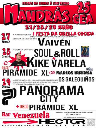 Fechas, información, programa, cartel, imágenes, mapa y ubicación de San Pedro de Mandrás  en  San Cristovo de Cea