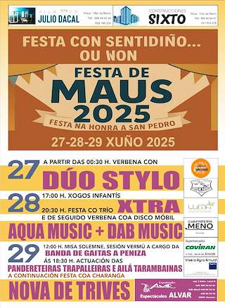 Fechas, información, programa, cartel, imágenes, mapa y ubicación de San Pedro de Maus  en  Vilar de Barrio