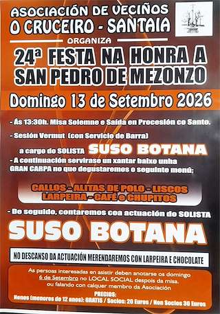 Fechas, información, programa, cartel, imágenes, mapa y ubicación de San Pedro de Mezonzo (2026)  en  Curtis