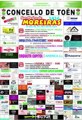 Fechas, información, programa, cartel, imágenes, mapa y ubicación de San Pedro de Moreiras (2026) en Toén