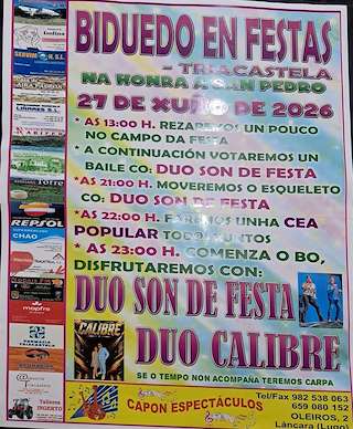 Fechas, información, programa, cartel, imágenes, mapa y ubicación de San Pedro de O Biduedo (2026) en Triacastela