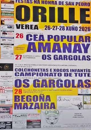 Fechas, información, programa, cartel, imágenes, mapa y ubicación de San Pedro de Orille  (2026) en Verea