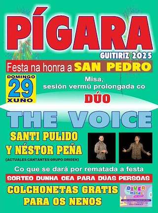 Fechas, información, programa, cartel, imágenes, mapa y ubicación de San Pedro de Pígara  en  Guitiriz
