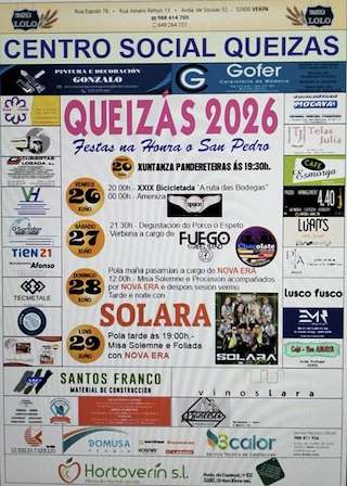 Fechas, información, programa, cartel, imágenes, mapa y ubicación de San Pedro de Queizás (2026) en Verín