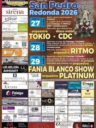 Fechas, información, programa, cartel, imágenes, mapa y ubicación de San Pedro de Redonda (2026) en Corcubión