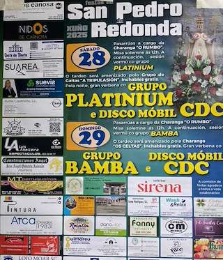 Fechas, información, programa, cartel, imágenes, mapa y ubicación de San Pedro de Redonda  en  Corcubión