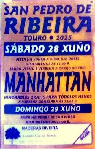 Fechas, información, programa, cartel, imágenes, mapa y ubicación de San Pedro de Ribeira  en  Touro