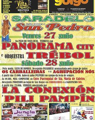 Fechas, información, programa, cartel, imágenes, mapa y ubicación de San Pedro de Saradelo  en  Vilanova de Arousa