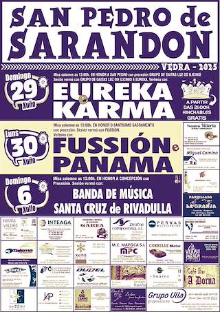 Fechas, información, programa, cartel, imágenes, mapa y ubicación de San Pedro de Sarandón  en  Vedra