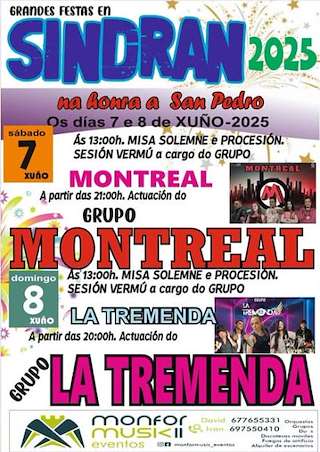 Fechas, información, programa, cartel, imágenes, mapa y ubicación de San Pedro de Sindrán   en  Monforte de Lemos