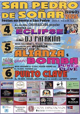 Fechas, información, programa, cartel, imágenes, mapa y ubicación de San Pedro de Soñar  en  Lugo