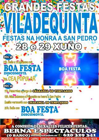 Fechas, información, programa, cartel, imágenes, mapa y ubicación de San Pedro de Viladequinta  en  Carballeda de Valdeorras