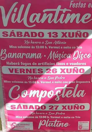 Fechas, información, programa, cartel, imágenes, mapa y ubicación de San Pedro de Villantime (2026)  en  Arzúa