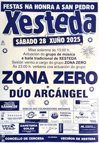 Fechas, información, programa, cartel, imágenes, mapa y ubicación de San Pedro de Xesteda  en  Cerceda