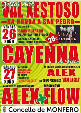 Fechas, información, programa, cartel, imágenes, mapa y ubicación de San Pedro do Val de Xestoso  (2026) en Monfero