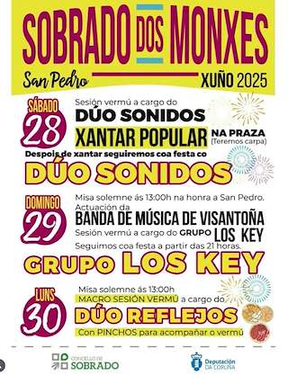 Fechas, información, programa, cartel, imágenes, mapa y ubicación de San Pedro e Corpus Christi  en  Sobrado