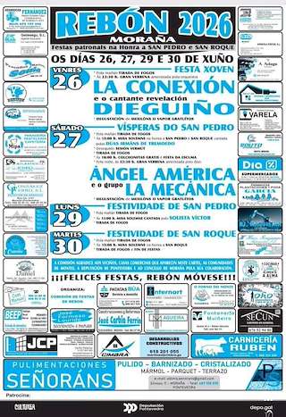 Fechas, información, programa, cartel, imágenes, mapa y ubicación de San Pedro e San Roque de Rebón (2026) en Moraña