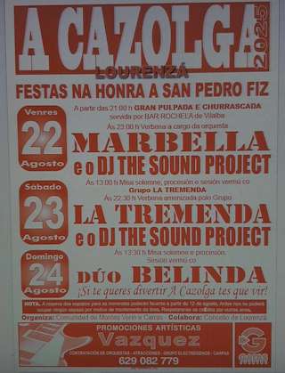 Fechas, información, programa, cartel, imágenes, mapa y ubicación de San Pedro Fiz de A Cazolga  en  Lourenzá