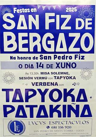 Fechas, información, programa, cartel, imágenes, mapa y ubicación de San Pedro Fiz de Bergazo   en  O Corgo