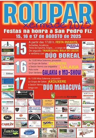 Fechas, información, programa, cartel, imágenes, mapa y ubicación de San Pedro Fiz en Roupar  en  Xermade