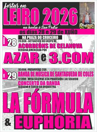Fechas, información, programa, cartel, imágenes, mapa y ubicación de San Pedro (2026) en Leiro