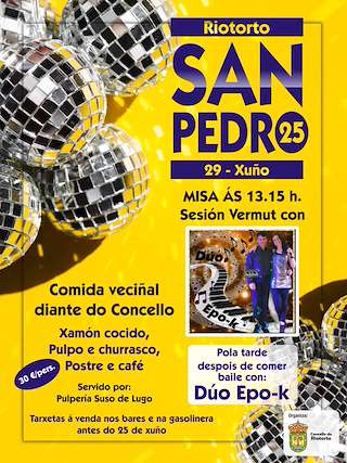 Fechas, información, programa, cartel, imágenes, mapa y ubicación de San Pedro - Xantar Veciñal  en  Riotorto