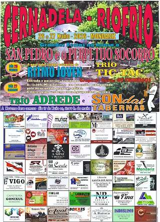 Fechas, información, programa, cartel, imágenes, mapa y ubicación de San Pedro y Perpetuo Socorro de Cernadela (2026) en Mondariz