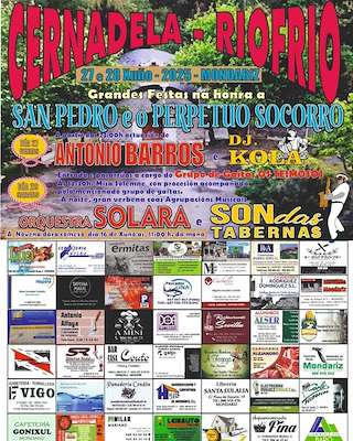 Fechas, información, programa, cartel, imágenes, mapa y ubicación de San Pedro y Perpetuo Socorro de Cernadela  en  Mondariz