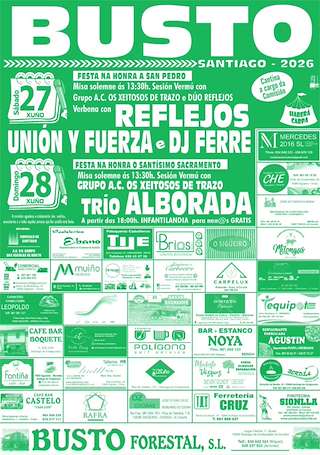 Fechas, información, programa, cartel, imágenes, mapa y ubicación de San Pedro y Santísimo Sacramento de Busto (2026) en Santiago de Compostela