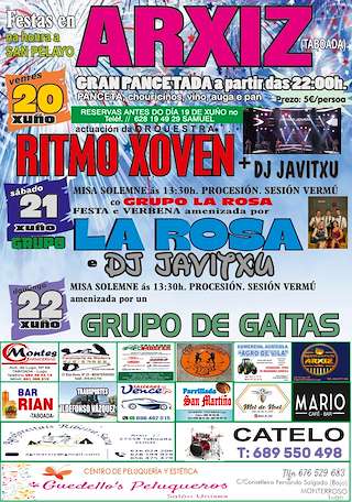 Fechas, información, programa, cartel, imágenes, mapa y ubicación de San Pelayo de Arxiz  en  Taboada