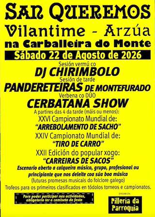 Fechas, información, programa, cartel, imágenes, mapa y ubicación de San Queremos de Vilantime (2026)  en  Arzúa