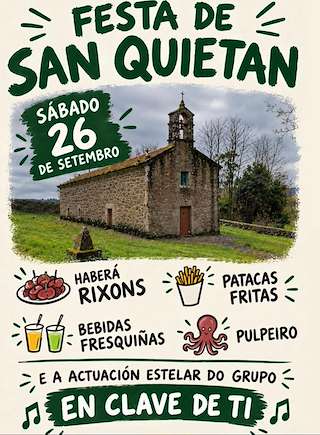 Fechas, información, programa, cartel, imágenes, mapa y ubicación de San Quietán de Santa Baia (2026) en Vedra