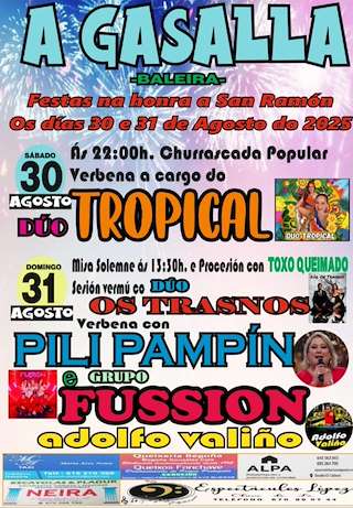 Fechas, información, programa, cartel, imágenes, mapa y ubicación de San Ramón de A Gasalla  en  Baleira