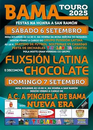 Fechas, información, programa, cartel, imágenes, mapa y ubicación de San Ramón de Bama  en  Touro