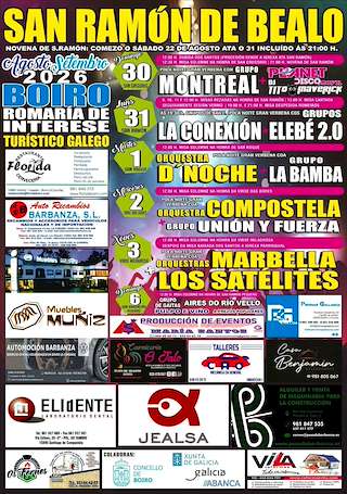 Fechas, información, programa, cartel, imágenes, mapa y ubicación de San Ramón de Bealo (2026) en Boiro