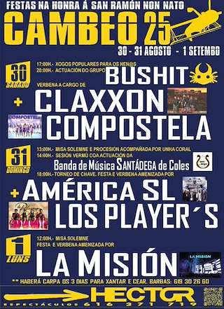 Fechas, información, programa, cartel, imágenes, mapa y ubicación de San Ramón de Cambeo  en  Coles