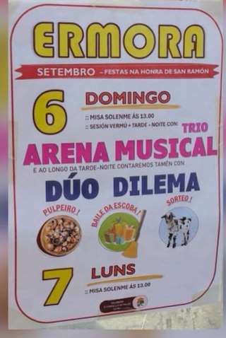 Fechas, información, programa, cartel, imágenes, mapa y ubicación de San Ramón de Ermora (2026) en Palas de Rei